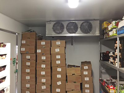 Evaporators / inside cold storage